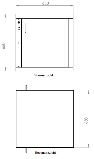 Koffersluis Model 105 Afmetingen